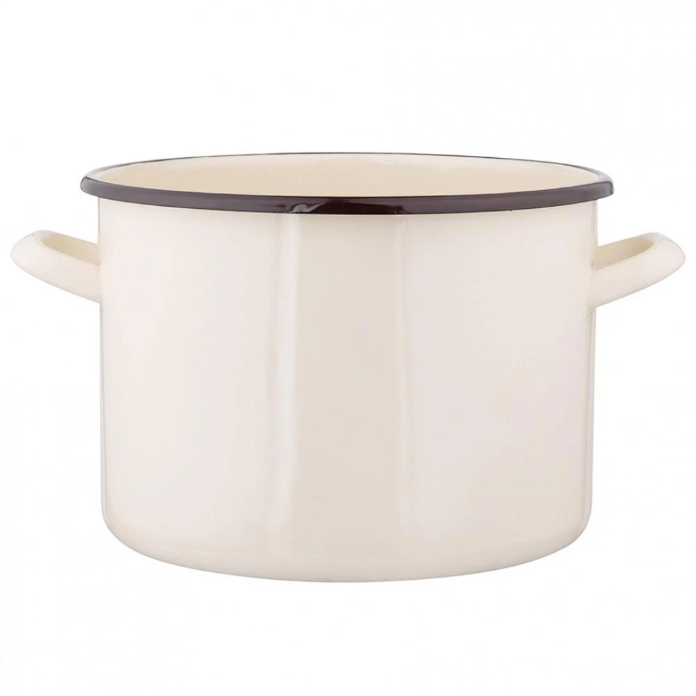 Altom Design Silesia TIESUS EMALINIS PUODAS 24 CM 7,5 L INDUKCINĖS KREMINĖS DUJOS