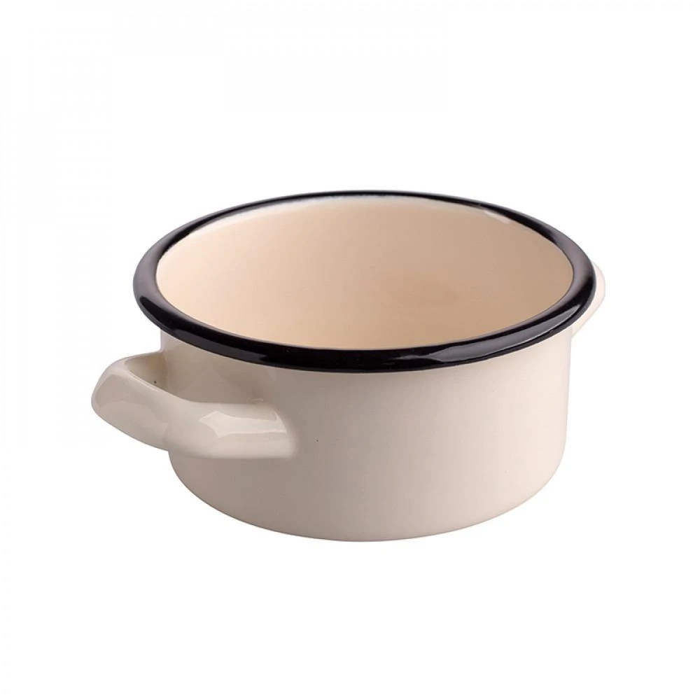Altom Design Enamelled saucepan 0,5l dia.12cm h.5,8cm cream