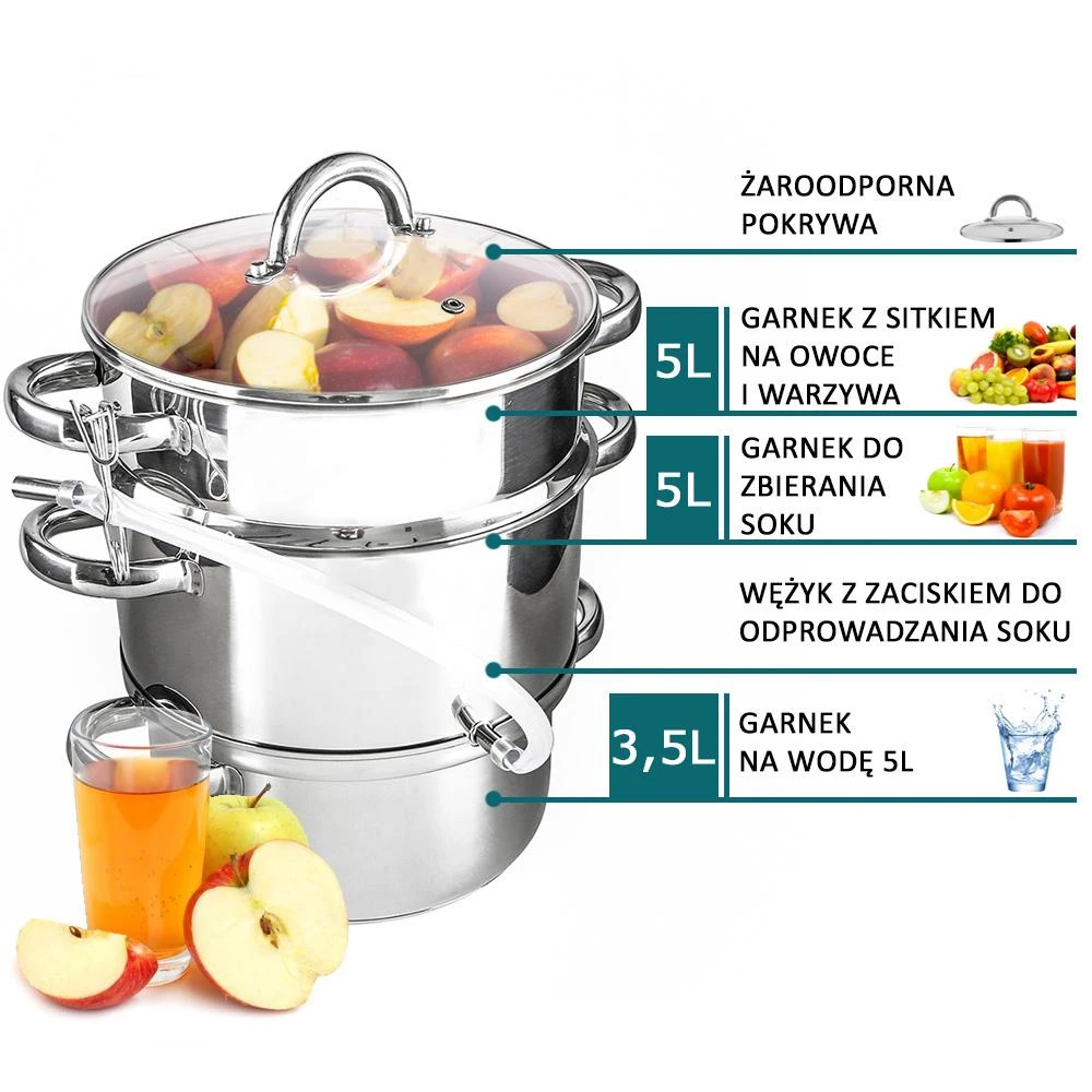 Altom Design Nerūdijantis plienas 5L fruit juice garintuvas