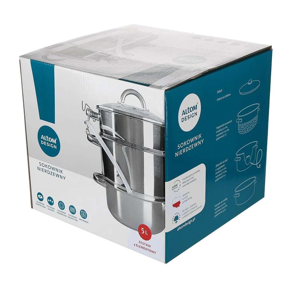 Altom Design Nerūdijantis plienas 5L fruit juice garintuvas