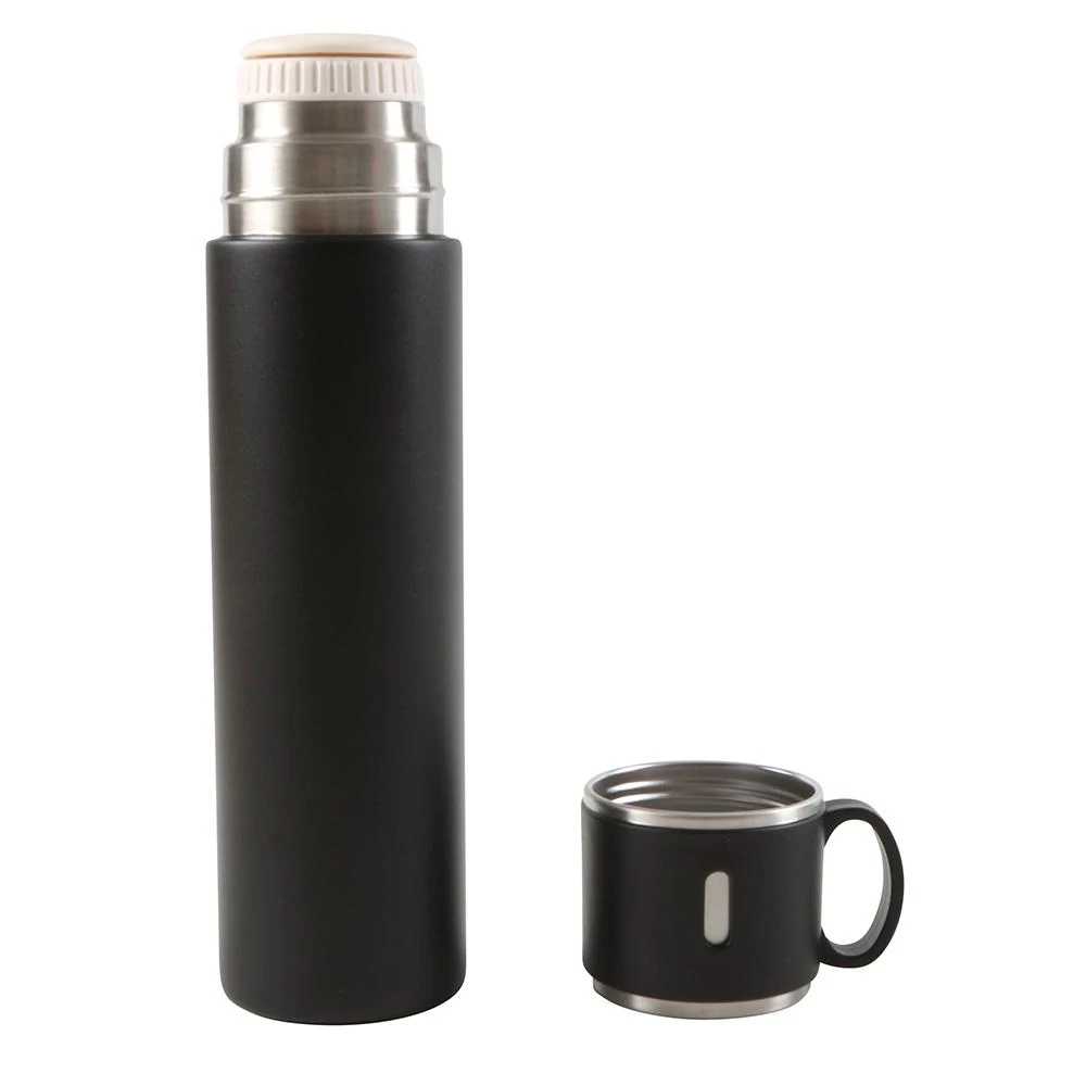 Thermos Termosas su puodelio formos dangteliu, 580 ml, juodas