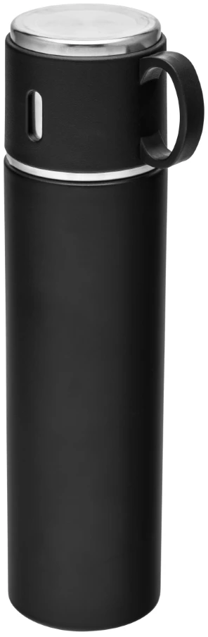 Thermos Termosas su puodelio formos dangteliu, 580 ml, juodas