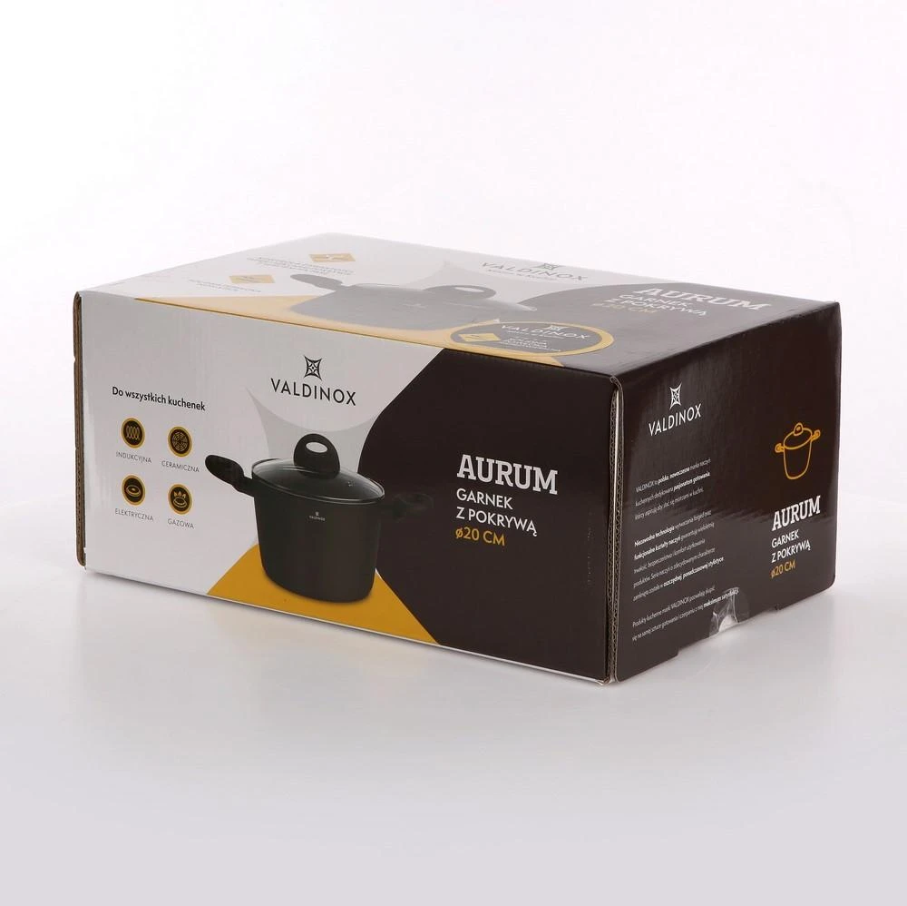 Valdinox Aurum casserole 20 cm su dangčiu