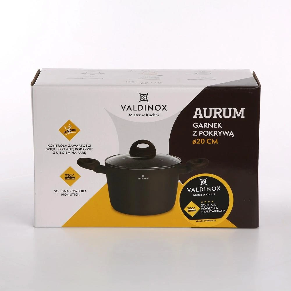Valdinox Aurum casserole 20 cm su dangčiu