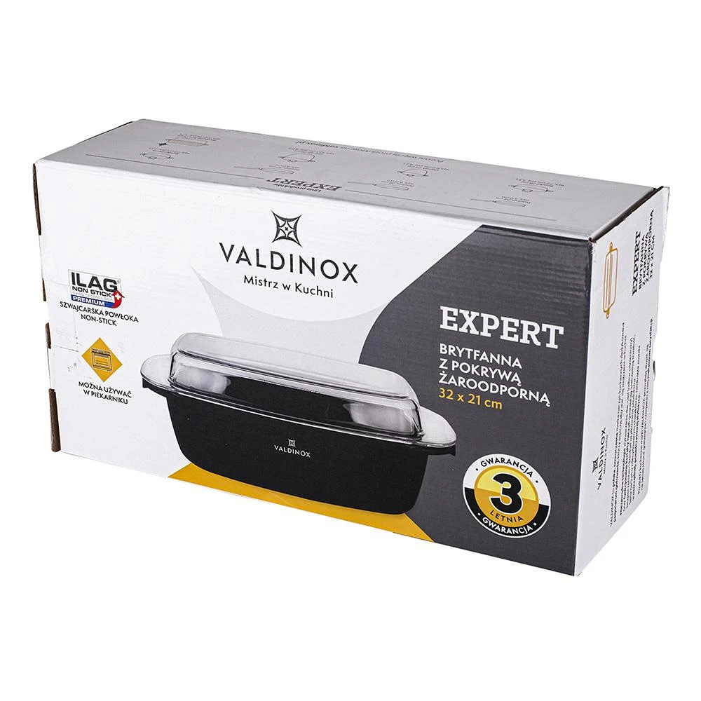 Valdinox Expert 5,7 l aliumininis kepimo indas su dangčiu