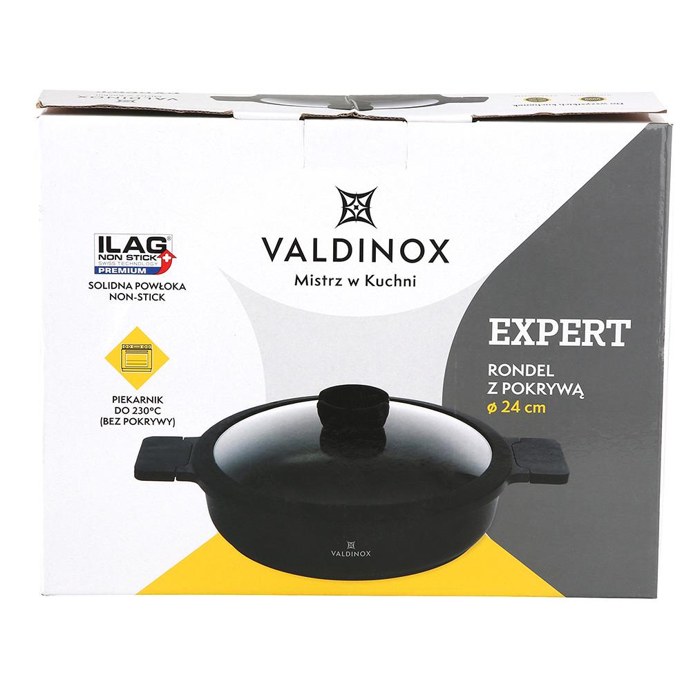 Valdinox Expert puodas 24 cm su dangčiu 2,5 l