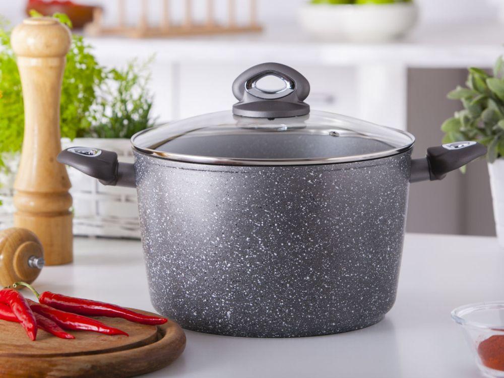 Valdinox akmeninis puodas su dangčiu 26 cm 7,5 l