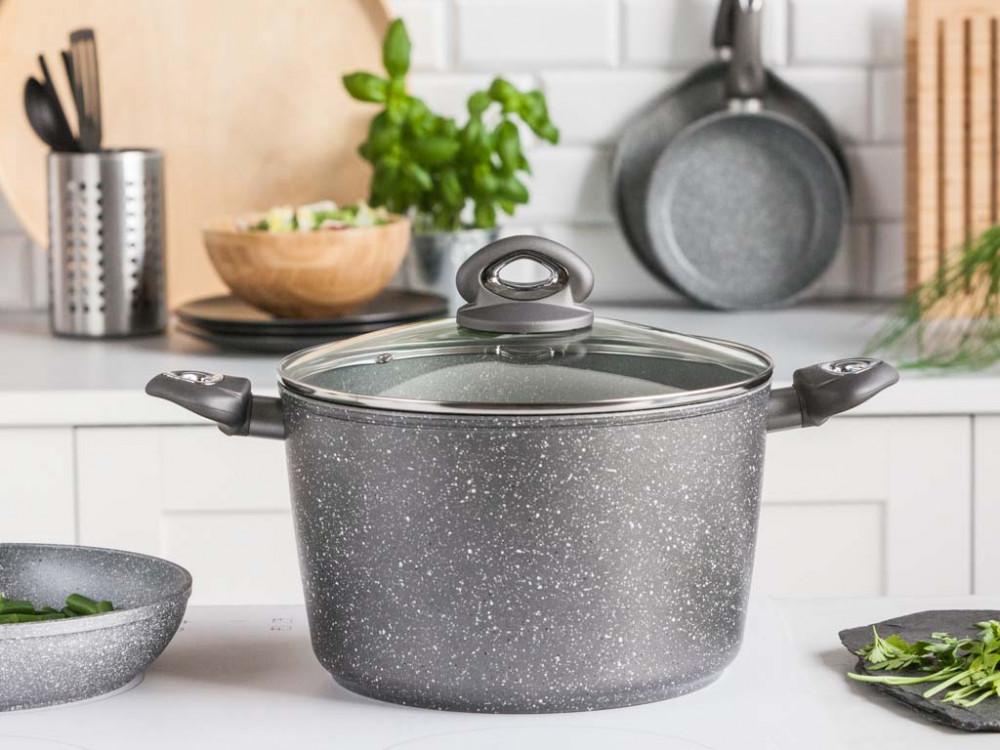 Valdinox akmeninis puodas su dangčiu 26 cm 7,5 l