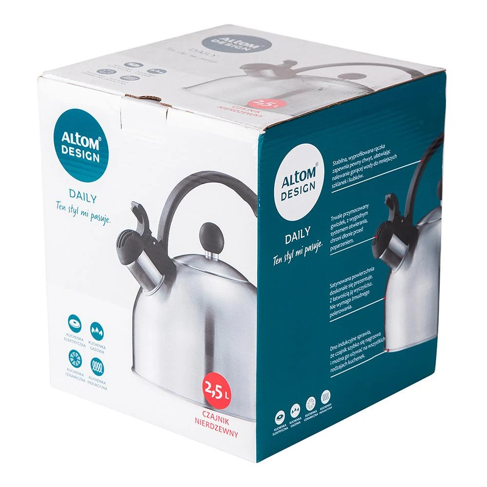 Altom Design Nerūdijančio plieno virdulys Daily Satin, 2,5L
