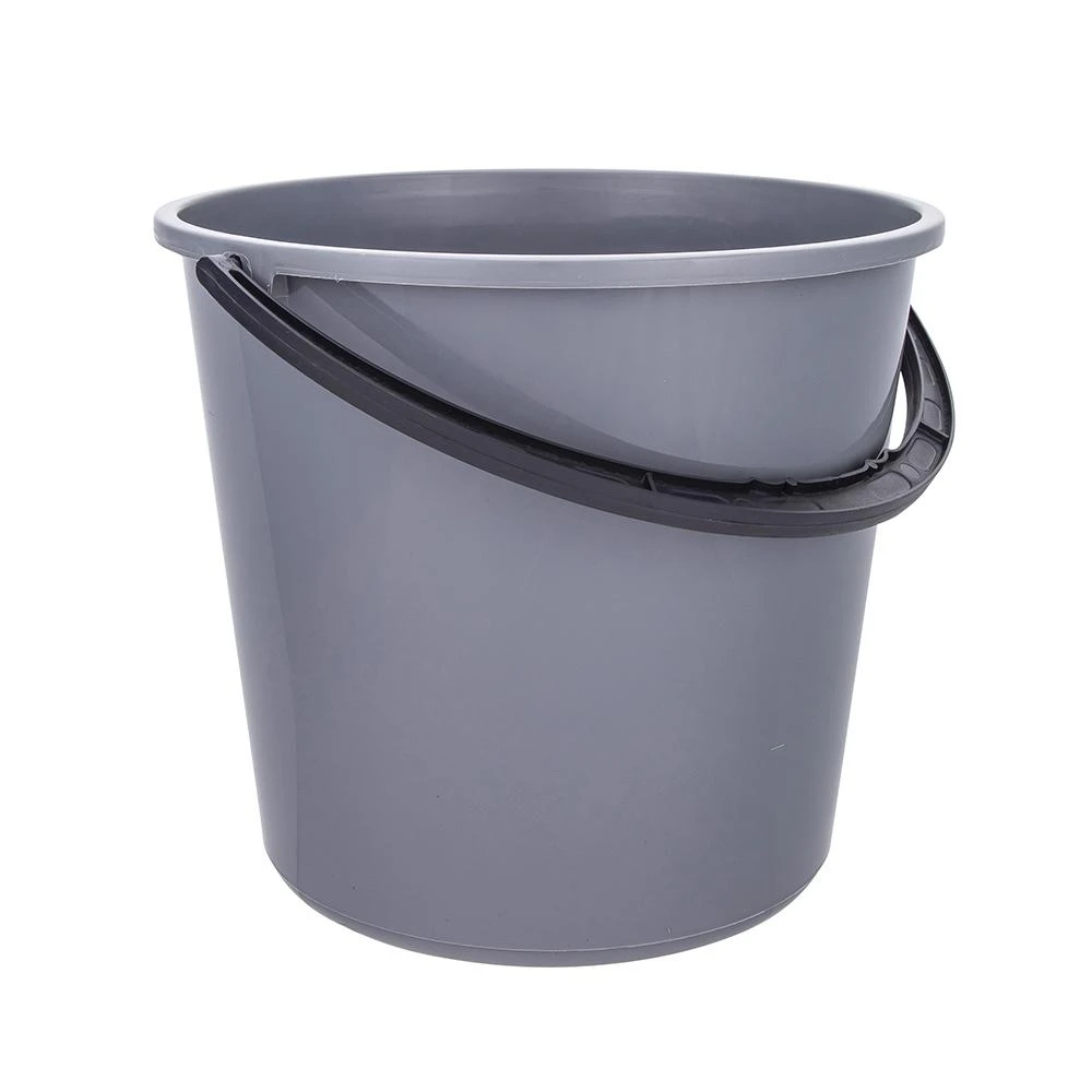 Bucket with plastikas handle 10 L pilkas