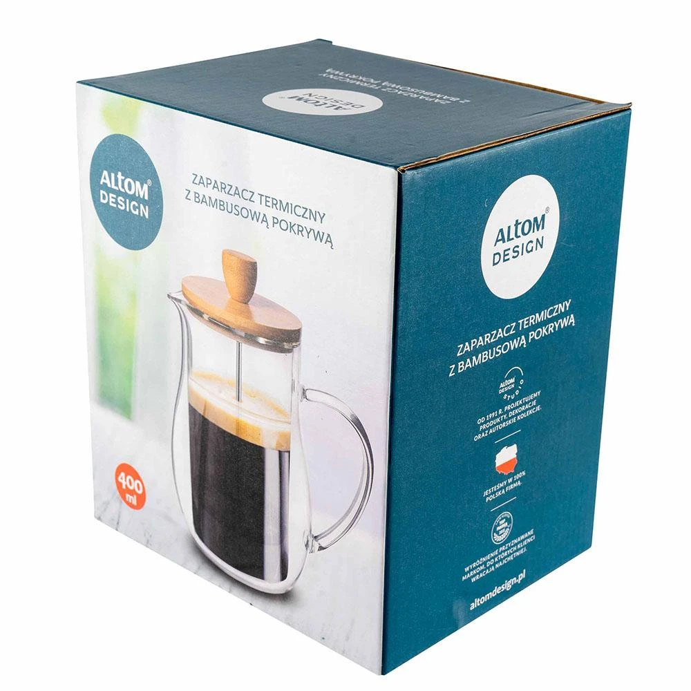 Bamboo Terminis infuzinis indas su bambuko dangteliu 400 ml