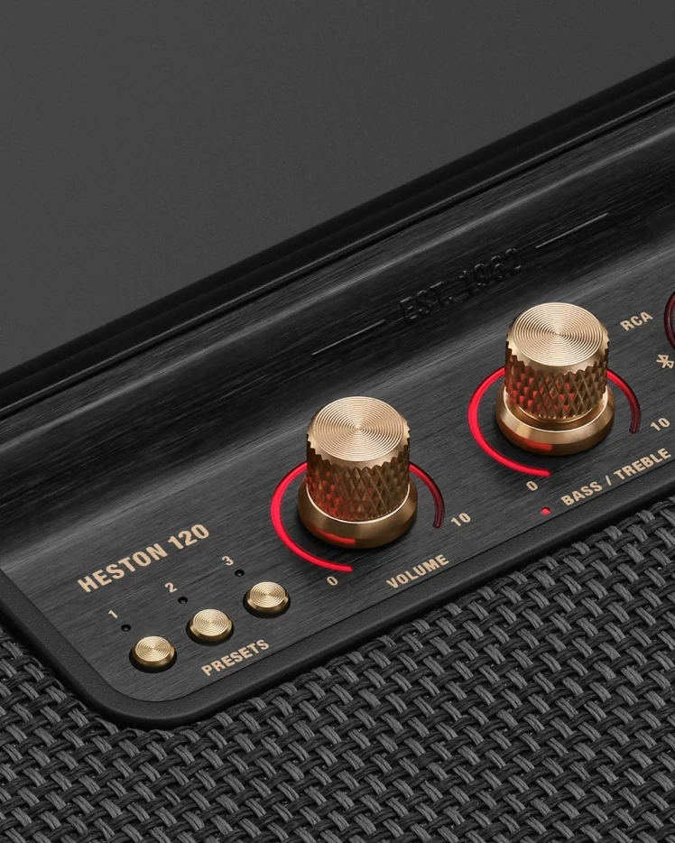 Marshall Heston 120 Garso kolonėlė su „Dolby Atmos“ įtraukiančiu garsu, juodos spalvos