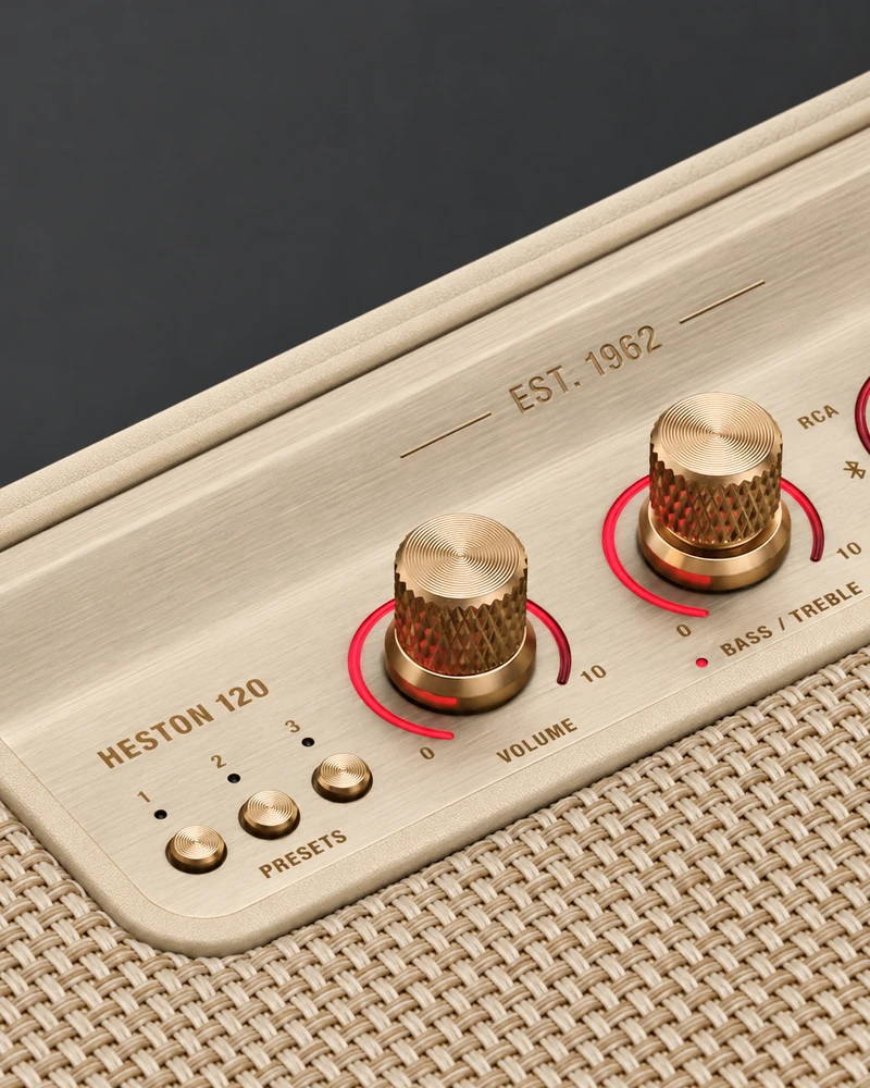 Marshall Heston 120 Garso kolonėlė su „Dolby Atmos“ įtraukiančiu garsu, kreminės spalvos