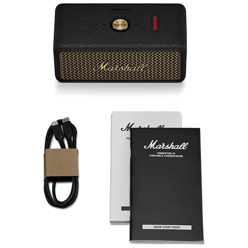 Nešiojama kolonėlė Marshall Emberton III, spalva: Vintage Juodas