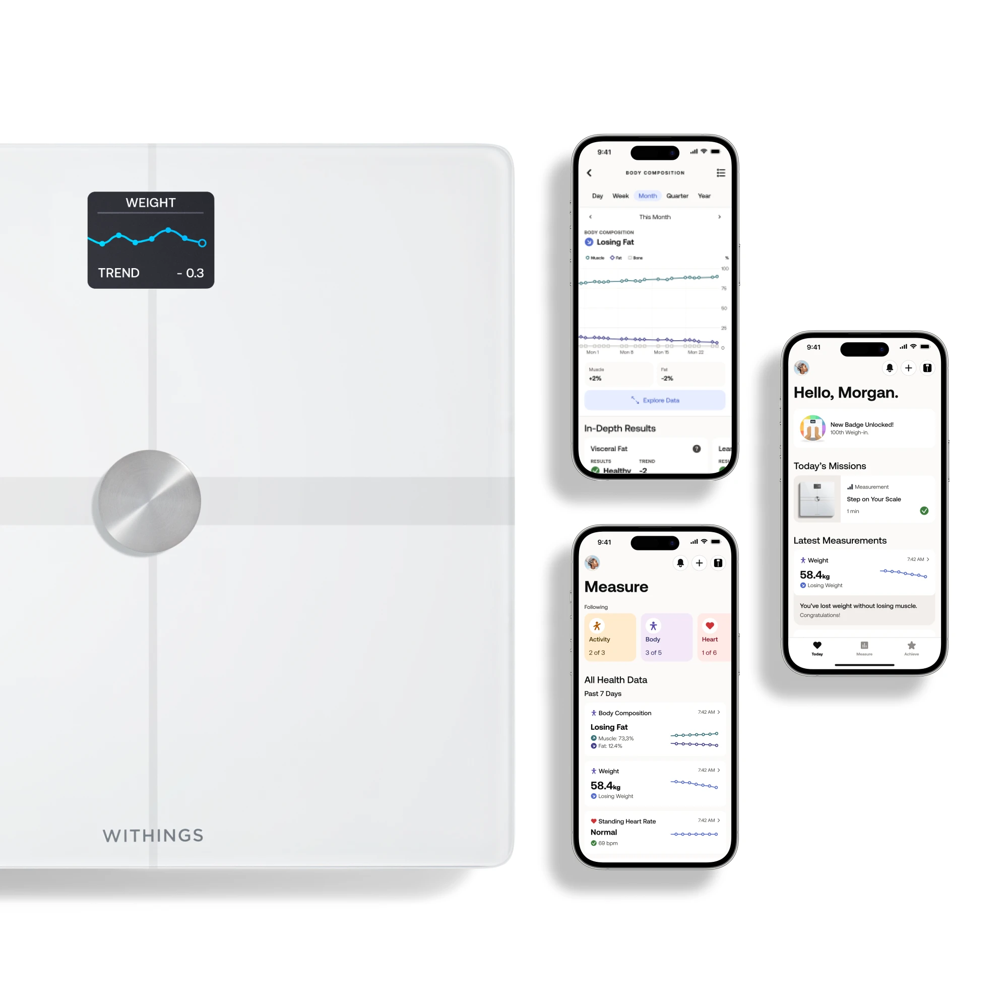 Withings Body Smart svarstyklės - Baltos