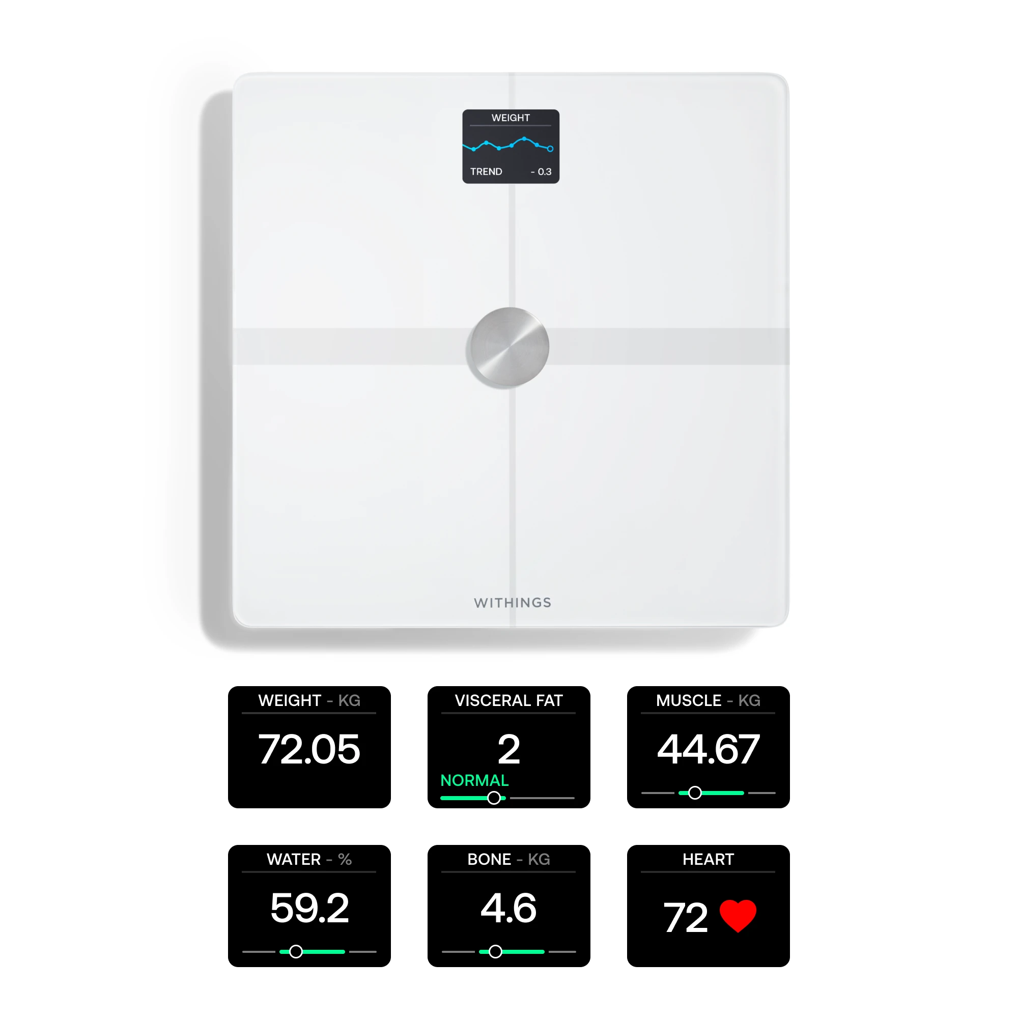 Withings Body Smart svarstyklės - Baltos