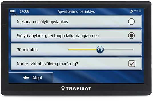 Automobilinė 7" navigacija lengvajam ir kemperiui Trafisat TN721S TMC Live