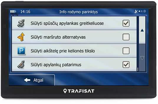 Automobilinė 7" navigacija lengvajam ir kemperiui Trafisat TN721S TMC Live