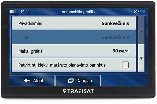 Automobilinė 7" navigacija sunkvežimiui ir lengvajam Trafisat CW7132 Truck