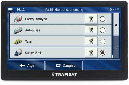 Automobilinė 7" navigacija sunkvežimiui ir lengvajam Trafisat CW7132 Truck