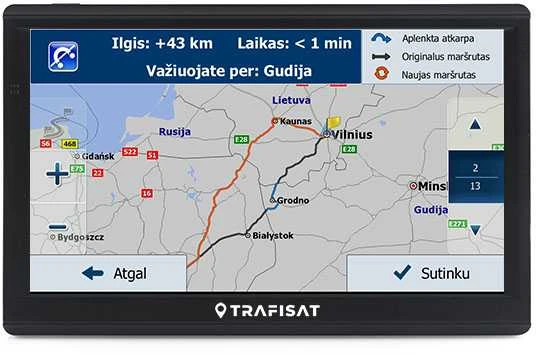 Automobilinė 7" navigacija sunkvežimiui ir lengvajam Trafisat TN7132 Truck TMC Live