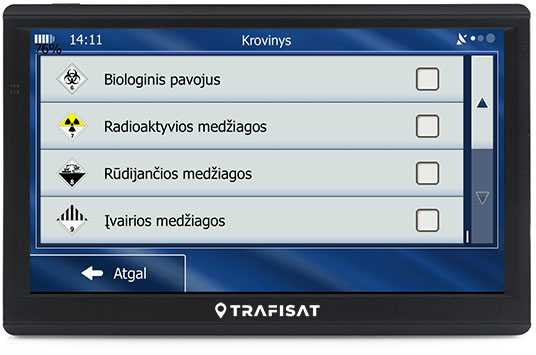 Automobilinė 7" navigacija sunkvežimiui ir lengvajam Trafisat CW7132 Truck
