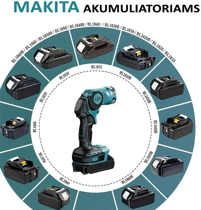 BZN LED prožektorius Makita akumuliatoriams 18V L5 500Lm 6W