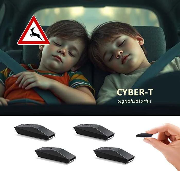 Cyber T Ultragarsiniai švilpukai automobiliui. Laukinių gyvūnų baidymo signalizatoriai
