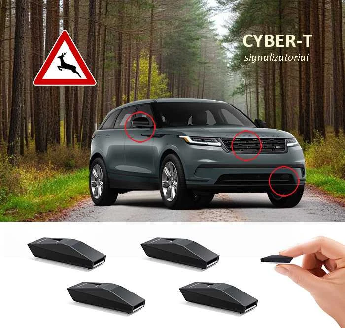Cyber T Ultragarsiniai švilpukai automobiliui. Laukinių gyvūnų baidymo signalizatoriai