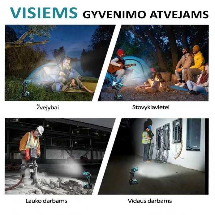 MMD LED prožektorius Makita akumuliatoriams 18V L9 480Lm 3W