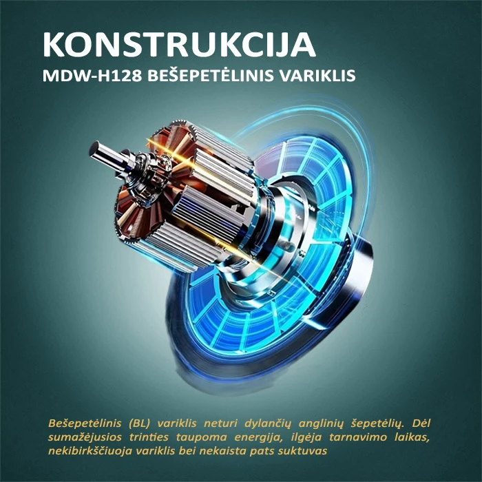 Smūginis veržliasukis Makita 18V akumuliatoriams MDW-H128