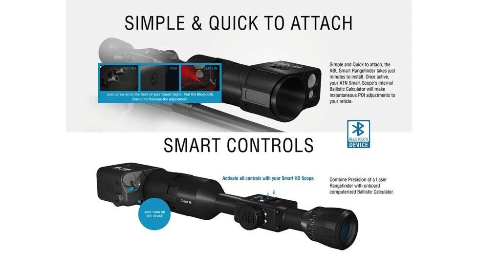 Išmanusis nuotolio ieškiklis ATN AUXILIARY BALLISTIC LASER 1500