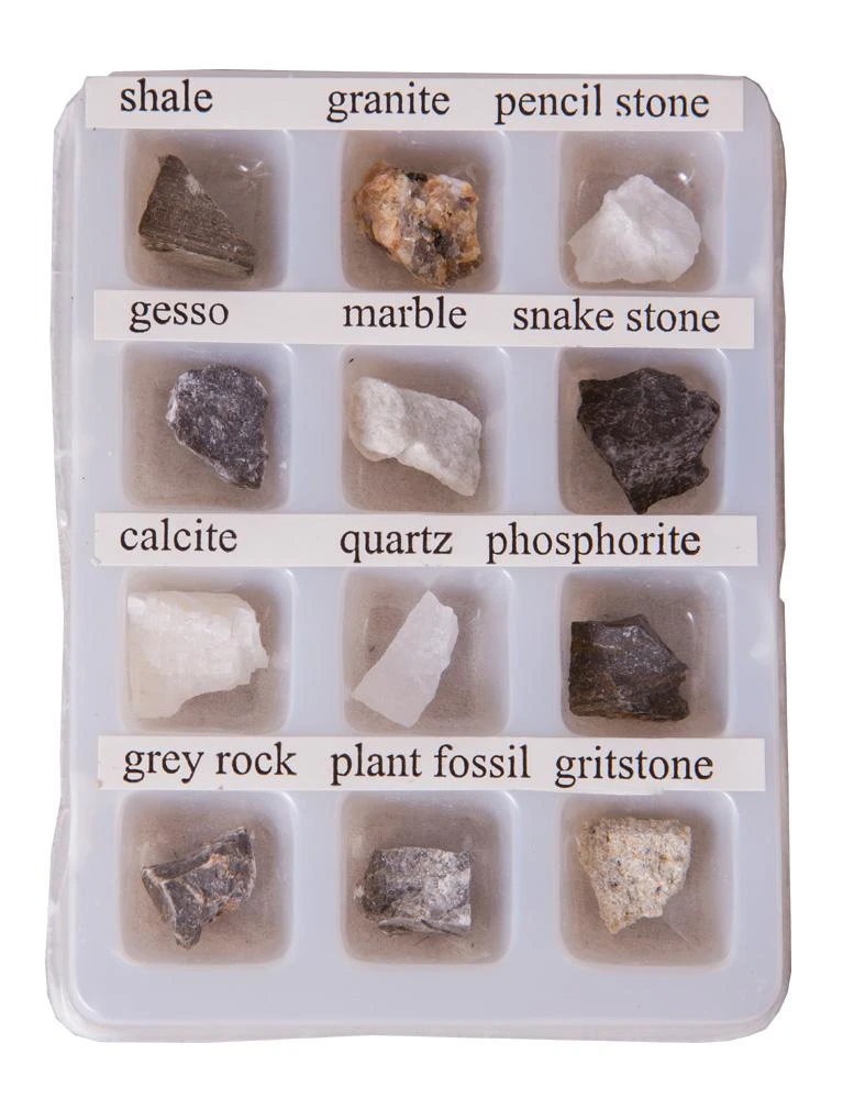 Dėlionė Bresser National Geographic Binokuliarinis mikroskopas National Geographic 20x su mineralų mėginiais