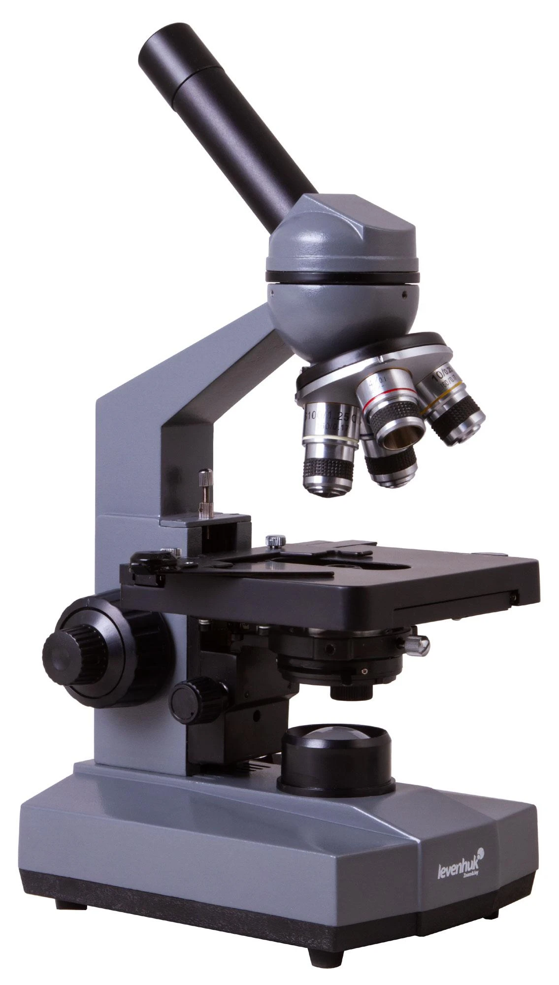 Biologinis mikroskopas su koordinuotu stumdomu staliuku Levenhuk 320 40x-1000x