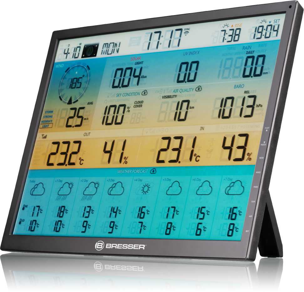 BRESSER 8 dienų 4CAST XL WIFI orų centras 7-in-1
