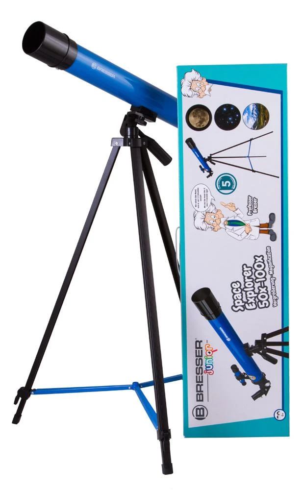 Teleskopas Bresser Junior 45/600 AZ Mėlynas