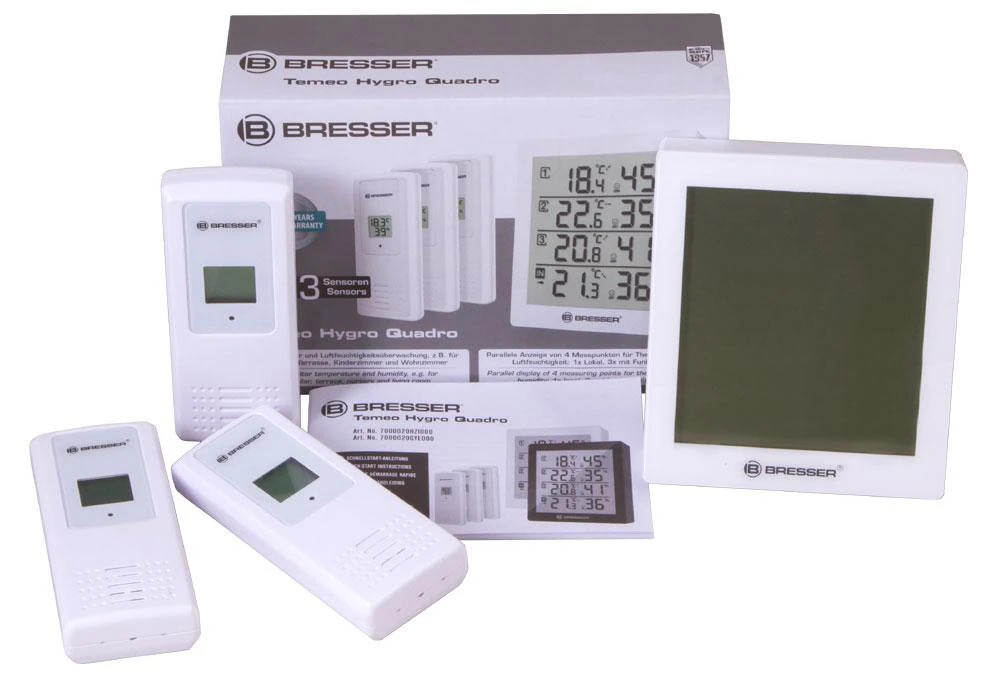 Bresser Temeo Hygro Quadro Meteorologinė stotis, balta