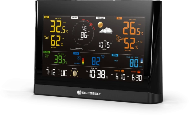 BRESSER WLAN Comfort Orų centras su 7 viename profesionaliu jutikliu ir moderniu spalvotu