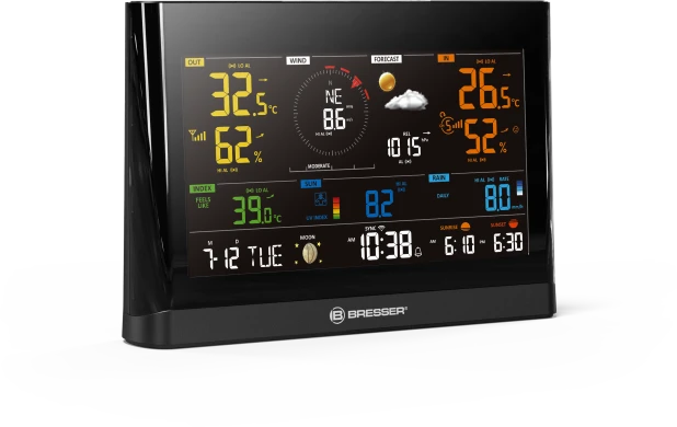 BRESSER WLAN Comfort Orų centras su 7 viename profesionaliu jutikliu ir moderniu spalvotu