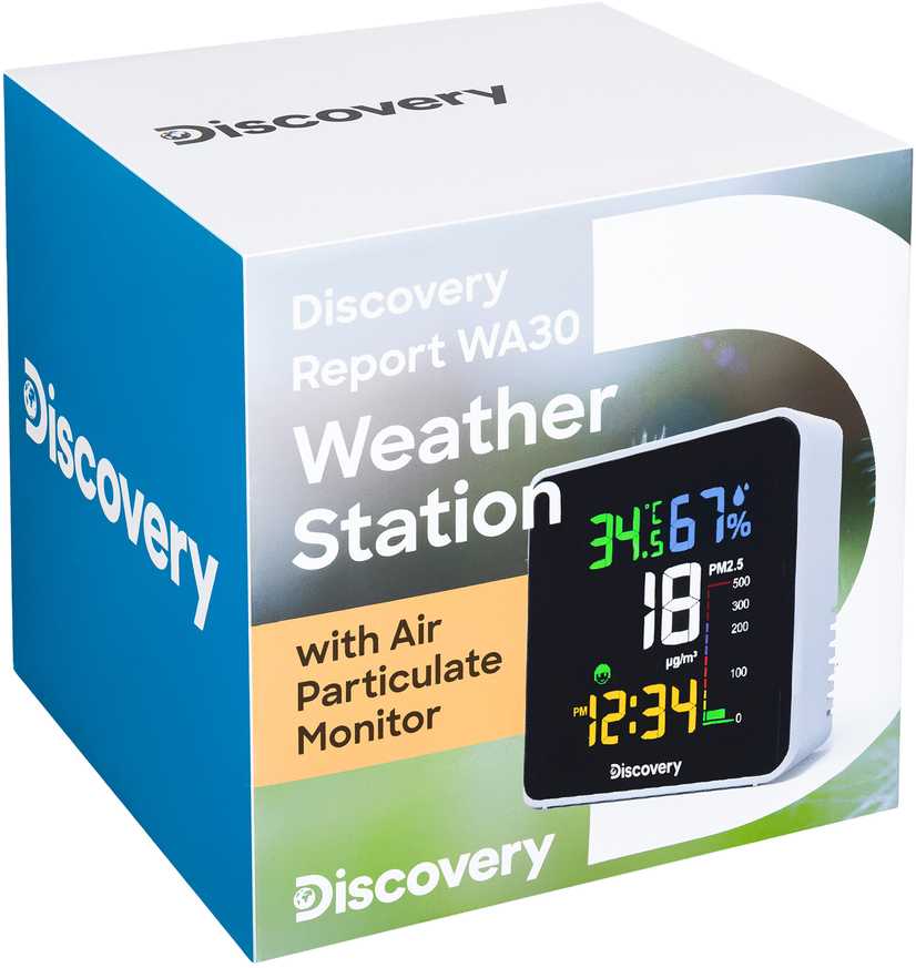 Discovery Report WA30 meteorologinė stotis su oro kietųjų dalelių monitoriumi
