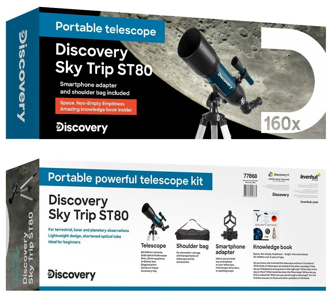 Discovery Sky Trip ST80 teleskopas su knyga