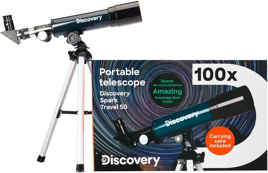 Discovery Spark Travel 50/360 Teleskopas su knyga (EN)