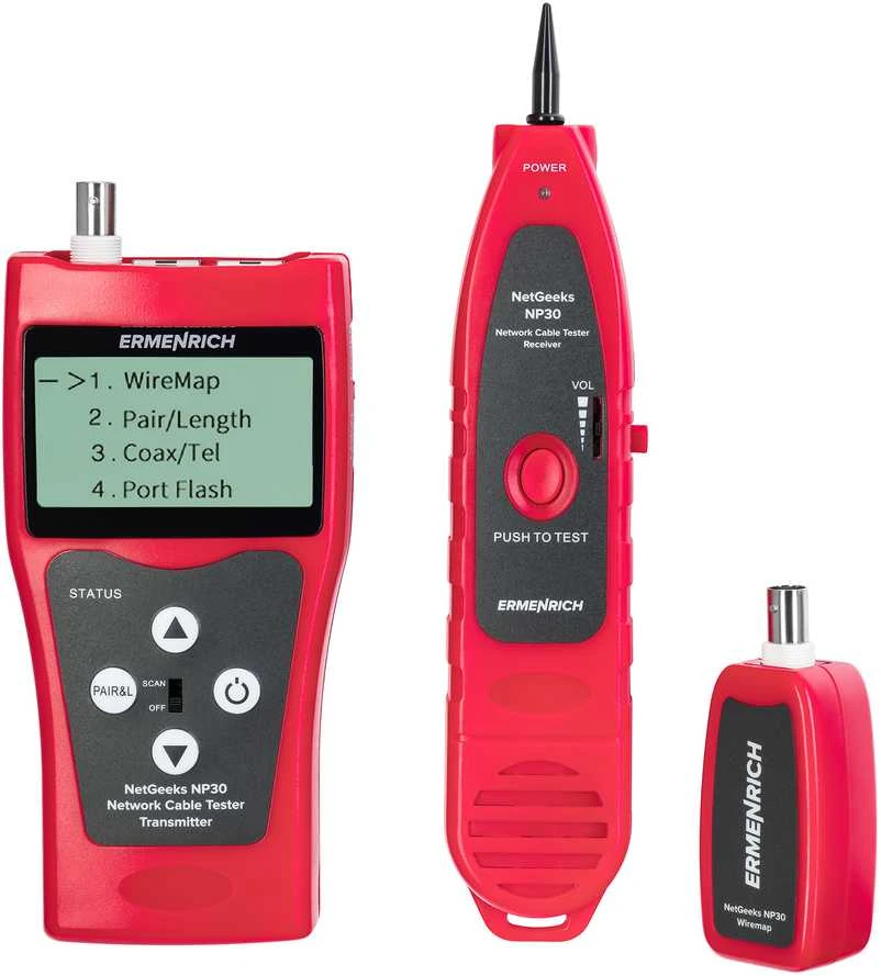 Ermenrich NetGeeks NP30 tinklo kabelio testeris