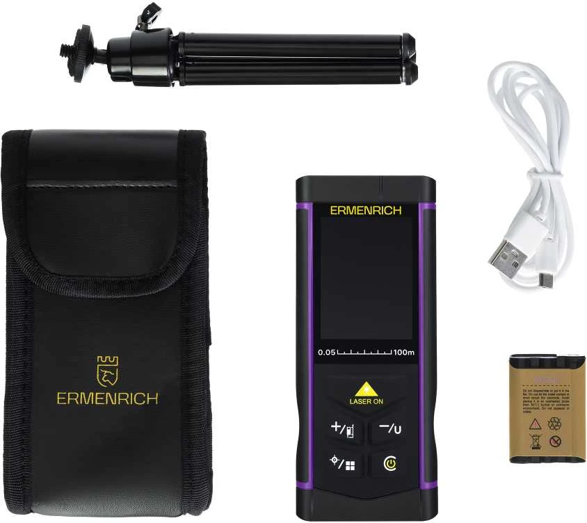 Ermenrich PRO LR100 lazerinis matuoklis, su kamera