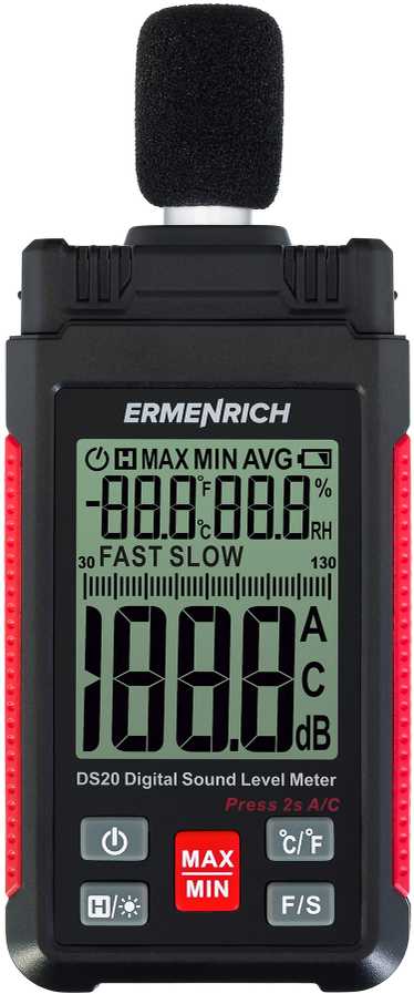 Ermenrich Seek DS20 skaitmeninis garso lygio matuoklis