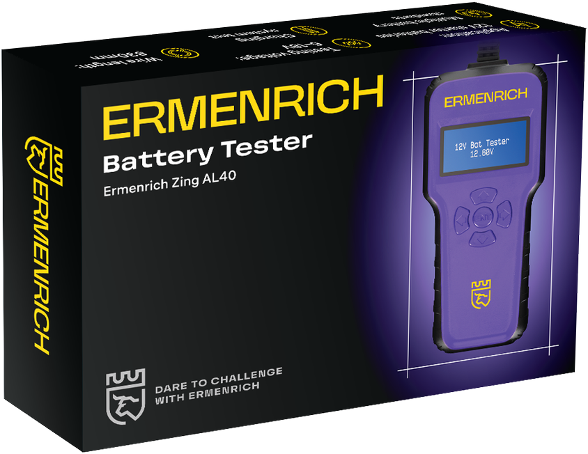 Ermenrich Zing AL40 akumuliatoriaus testeris