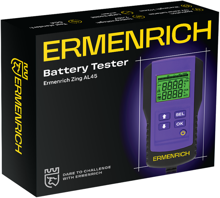 Ermenrich Zing AL45 akumuliatoriaus testeris