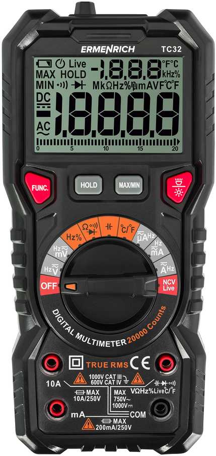 Ermenrich Zing TC32 skaitmeninis multimetras