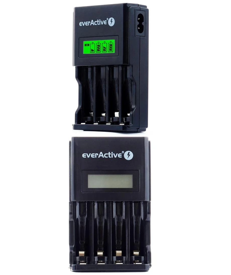 everActive automatinis AA/AAA elementų įkroviklis su LCD ekranu NC-450 Juodas