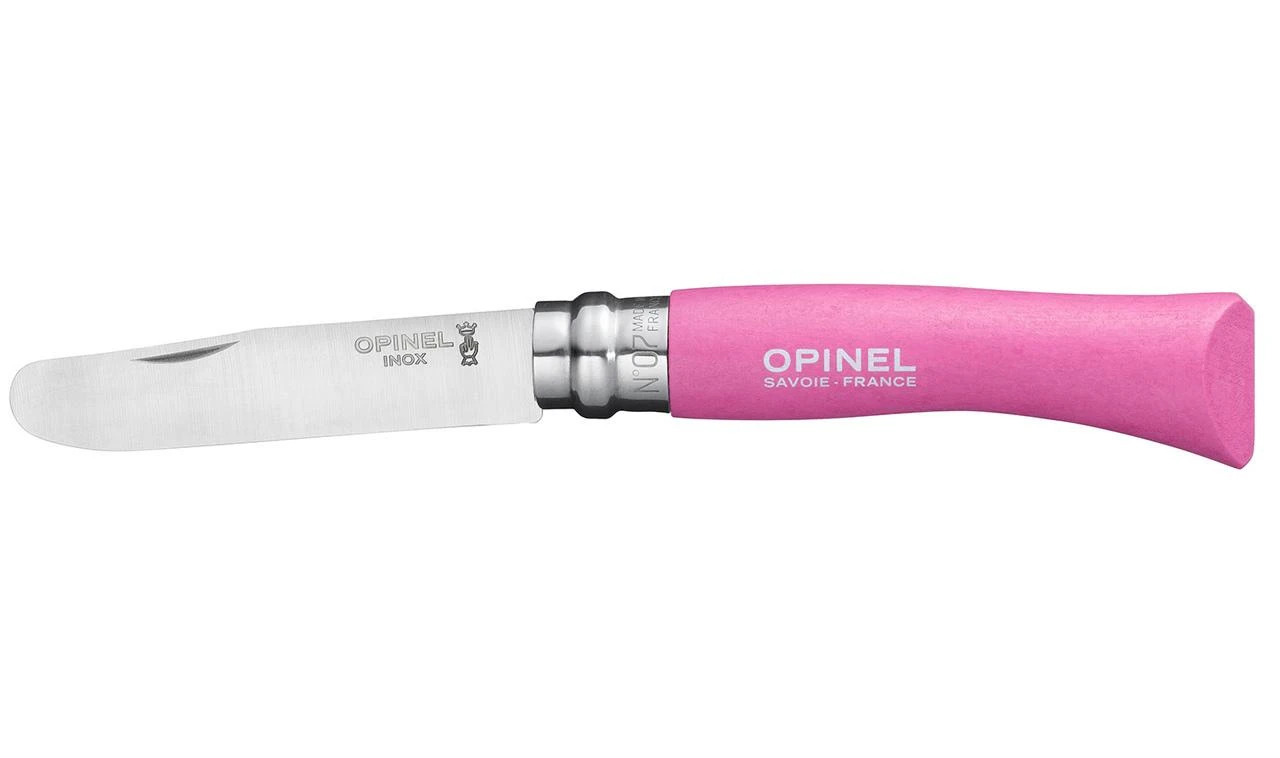 Vaikiškas peilis My first Opinel Nr.7 rožine rankena